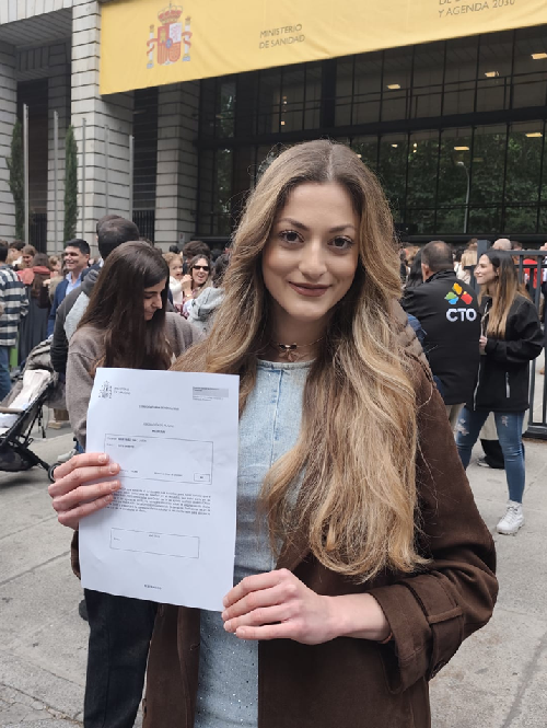 Lucía, a su salida del Ministerio de Sanidad este lunes